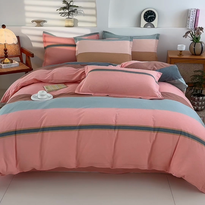 91家纺网 家纺一手货源 找家纺 金窝窝家纺 2025新款纯棉水洗棉四件套 巴黎灰