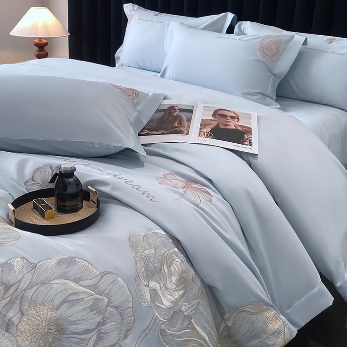 91家纺网 家纺一手货源 找家纺 （总）优悦生活馆 2025新款全棉长绒棉四件套-梦想花园