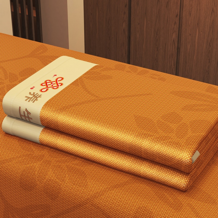 91家纺网 家纺一手货源 找家纺 迪乐妮 2025新款藤席养身席 单面席—繁花锦