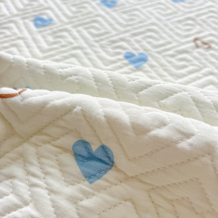 91家纺网 家纺一手货源 找家纺 羽爱家纺 2025新款A类双面全棉印花床盖套件 心相印