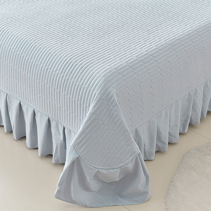 91家纺网 家纺一手货源 找家纺 （总）星窝家纺 2025新款水洗棉花边床裙式多功能床盖三件套