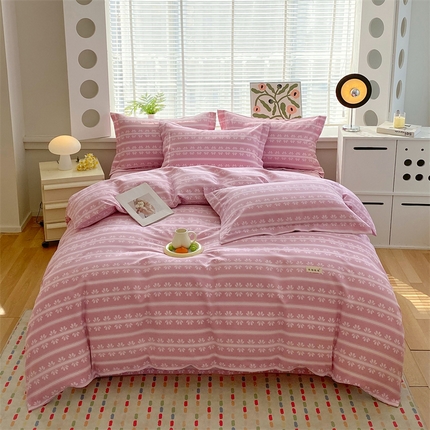 91家纺网 家纺一手货源 找家纺 （总）凯磊2025新款老粗布印花四件套