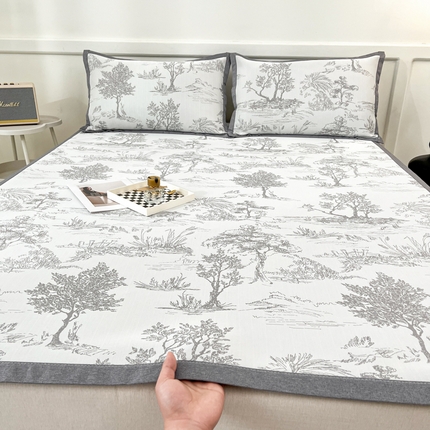 91家纺网 家纺一手货源 找家纺 （总）子曰 2025新款高定版A类PE聚乙烯凉感凉席提花凉席