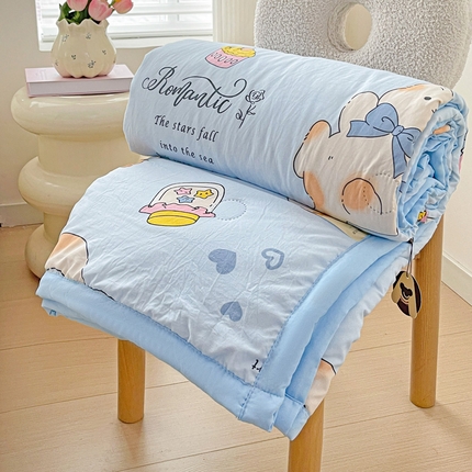 富艺隆 2025新款水洗棉印花夏被 小猫逃离记