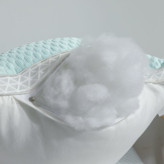 91家纺网 家纺一手货源 找家纺 大熊枕芯  2025新款抗菌防螨冰豆豆枕枕头枕芯 绿色中枕一只