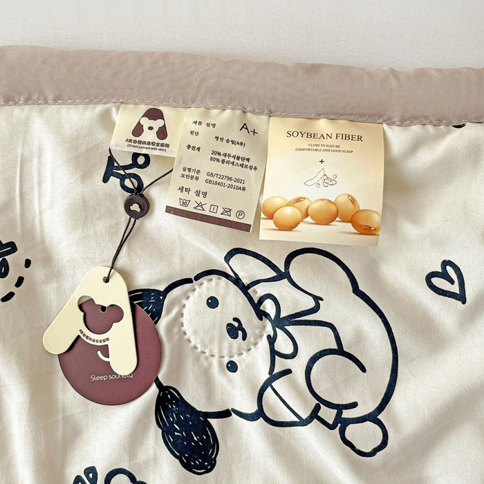 91家纺网 家纺一手货源 找家纺 富艺隆 2025新款水洗棉印花夏被 奶酪丸丸饼