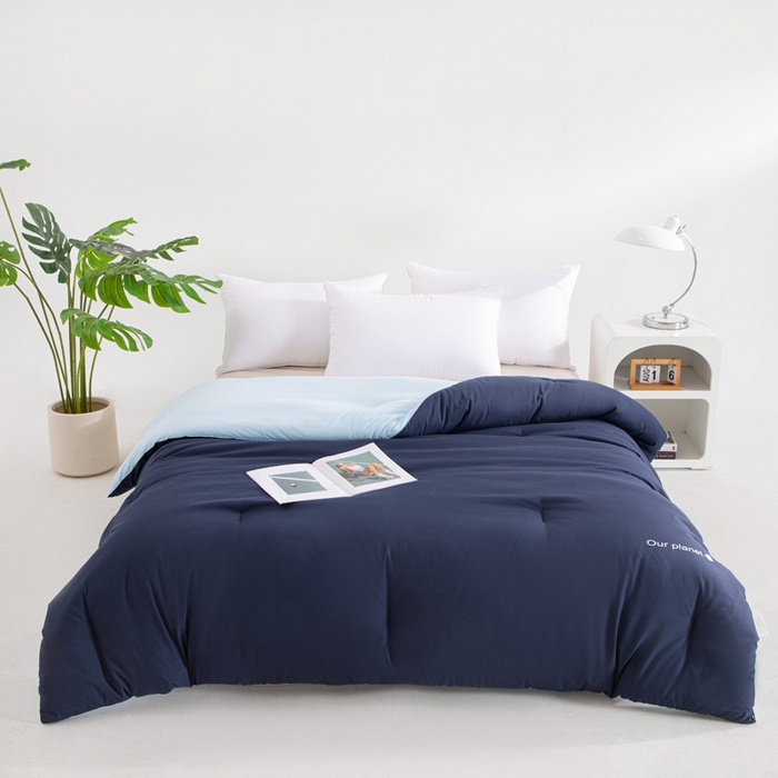 91家纺网 家纺一手货源 找家纺 龙图家纺 2025新款星球深睡被 远山蓝