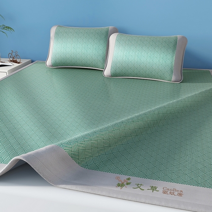 91家纺网 家纺一手货源 找家纺 （总）席之家 2025新款凉感艾草冰藤席凉席席子