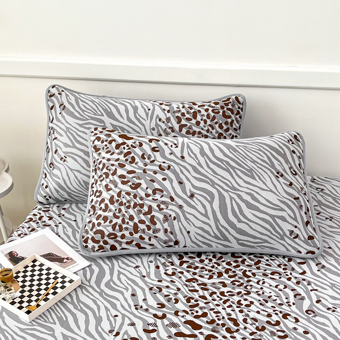 91家纺网 家纺一手货源 找家纺 子曰 2025新款高定版A类PE聚乙烯凉感凉席提花凉席床笠 魅野-灰【床笠款】