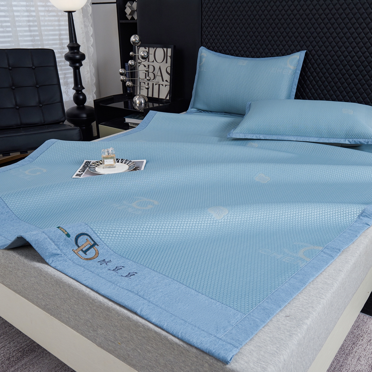 91家纺网 家纺一手货源 找家纺 （总）青雅席业 2025年新款凉感因子母婴级凉感丝豆豆席