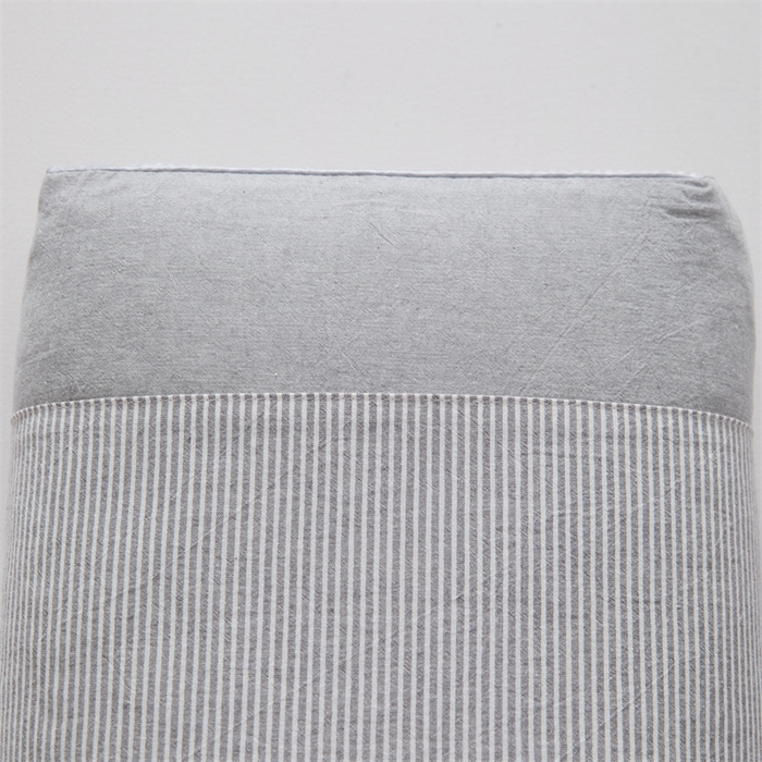 91家纺网 家纺一手货源 找家纺 大熊枕芯 2025新款水洗棉条纹荞麦枕 条纹宫廷-灰20*50*8cm/只