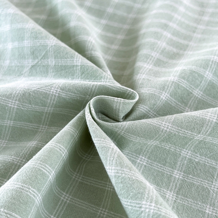 91家纺网 家纺一手货源 找家纺 金窝窝家纺 2025新款纯棉水洗棉四件套 春意盎然淡绿色