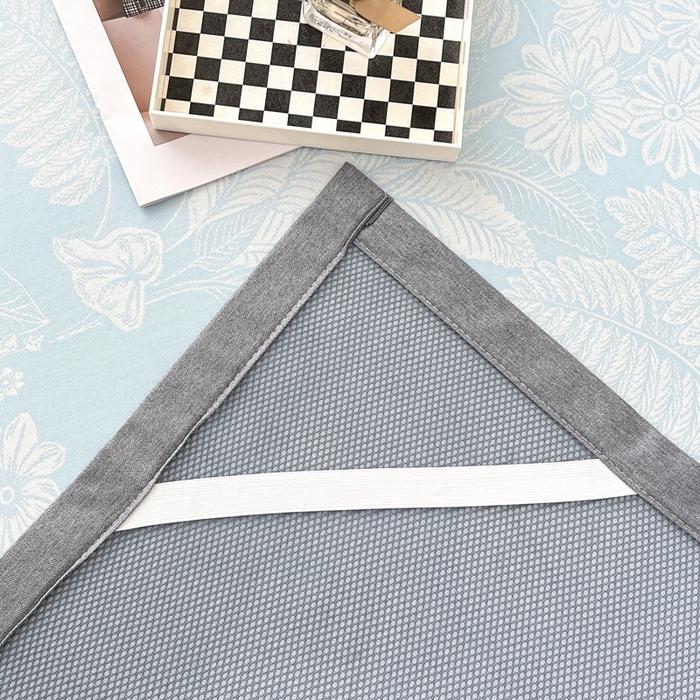 91家纺网 家纺一手货源 找家纺 子曰 2025新款高定版A类PE聚乙烯凉感凉席提花凉席床笠 叶之恋-蓝【平铺款】