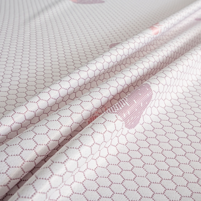 91家纺网 家纺一手货源 找家纺 春寻家纺 2025新款凉豆豆冰丝凉席席子-床裙款 草莓