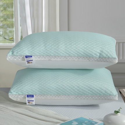 91家纺网 家纺一手货源 找家纺 大熊枕芯  2025新款抗菌防螨冰豆豆枕枕头枕芯 绿色中枕一只