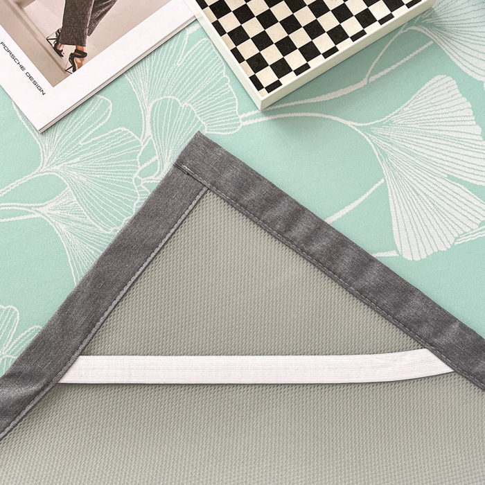 91家纺网 家纺一手货源 找家纺 子曰 2025新款高定版A类PE聚乙烯凉感凉席提花凉席 银杏叶-绿