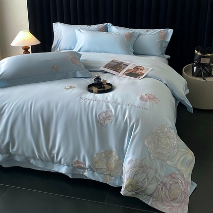 91家纺网 家纺一手货源 找家纺 （总）优悦生活馆 2025新款全棉长绒棉四件套-梦想花园