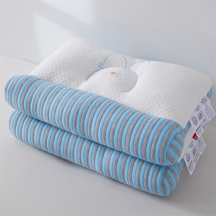 91家纺网 家纺一手货源 找家纺 大熊枕芯 2025新款刺绣款情侣枕 刺绣款情侣枕-蓝中枕一对