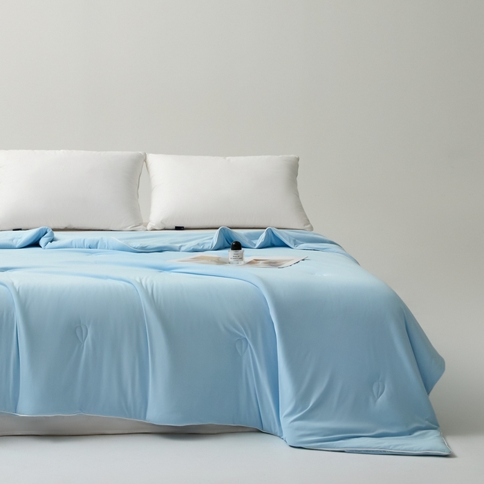 91家纺网 家纺一手货源 找家纺 （总）欧邦 2025新款全消光冰皮凉感锦氨夏被