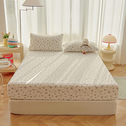 91家纺网 家纺一手货源 找家纺 （总）眠帛家居 2025新款A类水洗皱皱纱印花床笠