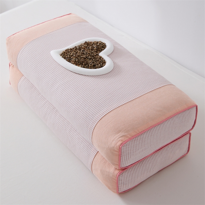 91家纺网 家纺一手货源 找家纺 大熊枕芯 2025新款水洗棉条纹荞麦枕 条纹宫廷-玉20*50*8cm/只