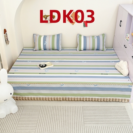 91家纺网 家纺一手货源 找家纺 手艺人家纺 2025新款亲肤舒适老粗布单层炕盖榻榻米炕垫 LDK03