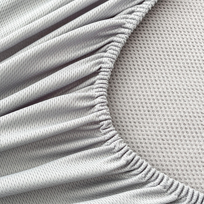 91家纺网 家纺一手货源 找家纺 子曰 2025新款高定版A类PE聚乙烯凉感凉席提花凉席床笠 魅野-灰