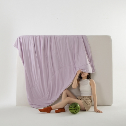 金喜 2025新款锦氨冰川凉感被裸机面料夏凉被凉感薄被子-冰菓夏被 丁香紫