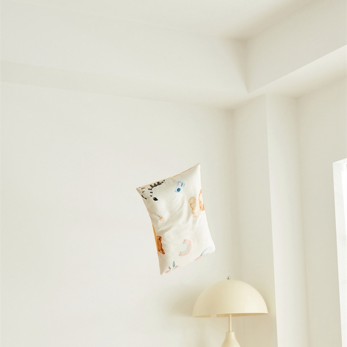 91家纺网 家纺一手货源 找家纺 艾佳宝贝 2025新款A类全棉纯棉儿童单枕套多尺寸可拆式枕头 萌趣动物园