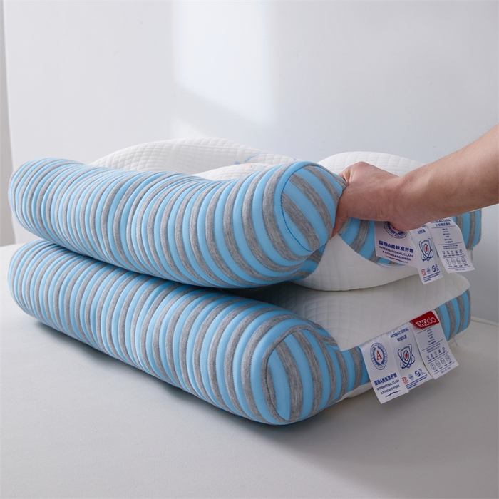 91家纺网 家纺一手货源 找家纺 大熊枕芯 2025新款刺绣款情侣枕 刺绣款情侣枕-蓝中枕一对