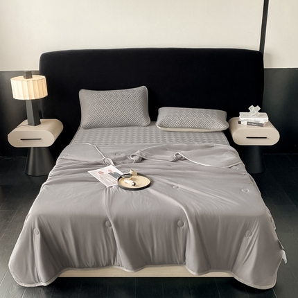 91家纺网 家纺一手货源 找家纺 （总）欧邦 2025新款加厚纯色凉席四件套--凉席三件套