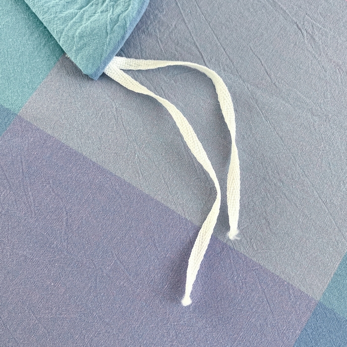 91家纺网 家纺一手货源 找家纺 金窝窝家纺 2025新款纯棉水洗棉四件套 大发格粉蓝