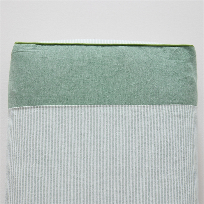 91家纺网 家纺一手货源 找家纺 大熊枕芯 2025新款水洗棉条纹荞麦枕 条纹宫廷-绿20*50*8cm/只