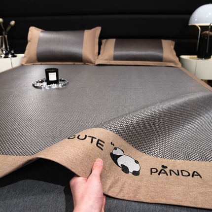 91家纺网 家纺一手货源 找家纺 （总）倾慕家纺 2025新款倾慕刺绣冰藤席