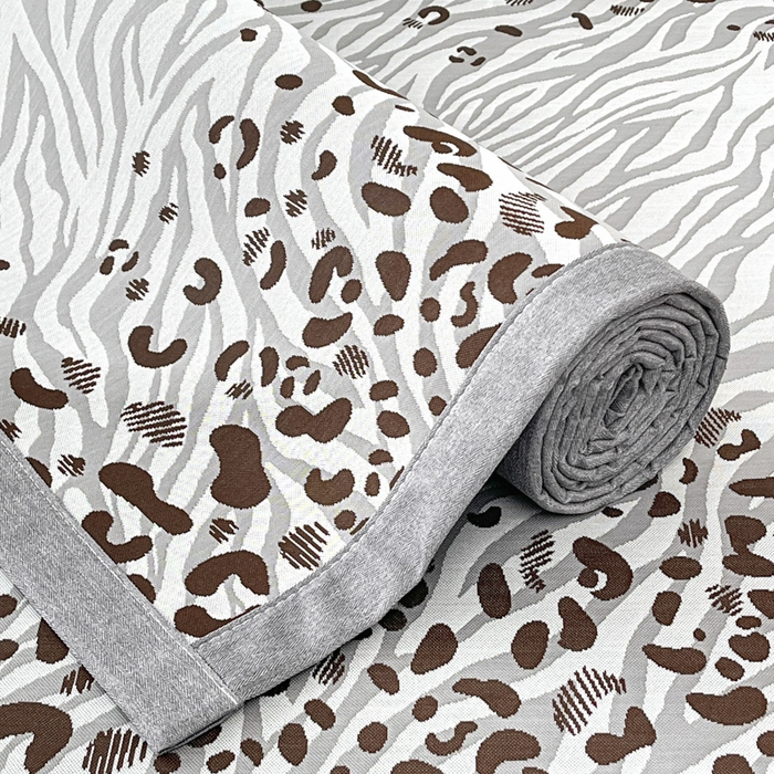 91家纺网 家纺一手货源 找家纺 子曰 2025新款高定版A类PE聚乙烯凉感凉席提花凉席床笠 魅野-灰【平铺款】