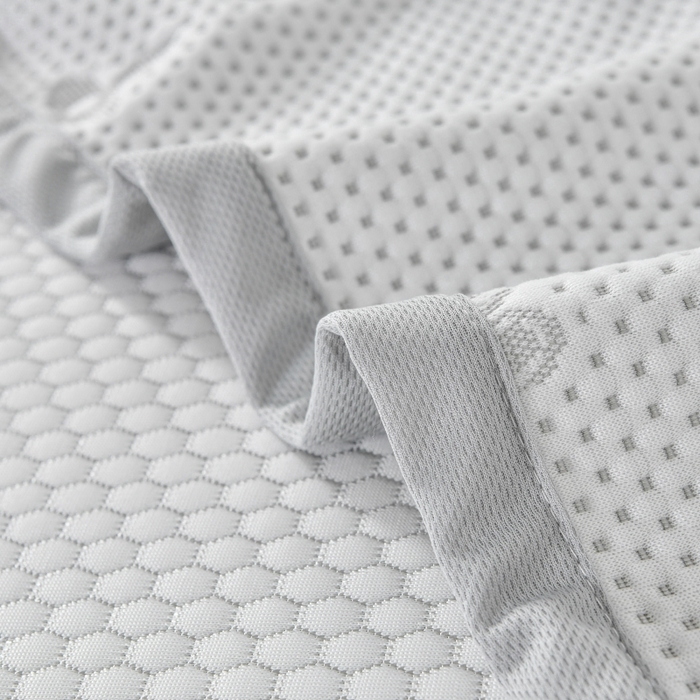 91家纺网 家纺一手货源 找家纺 品乐家纺  2025新款床裙款提花冰豆豆套件凉席席子 灰色