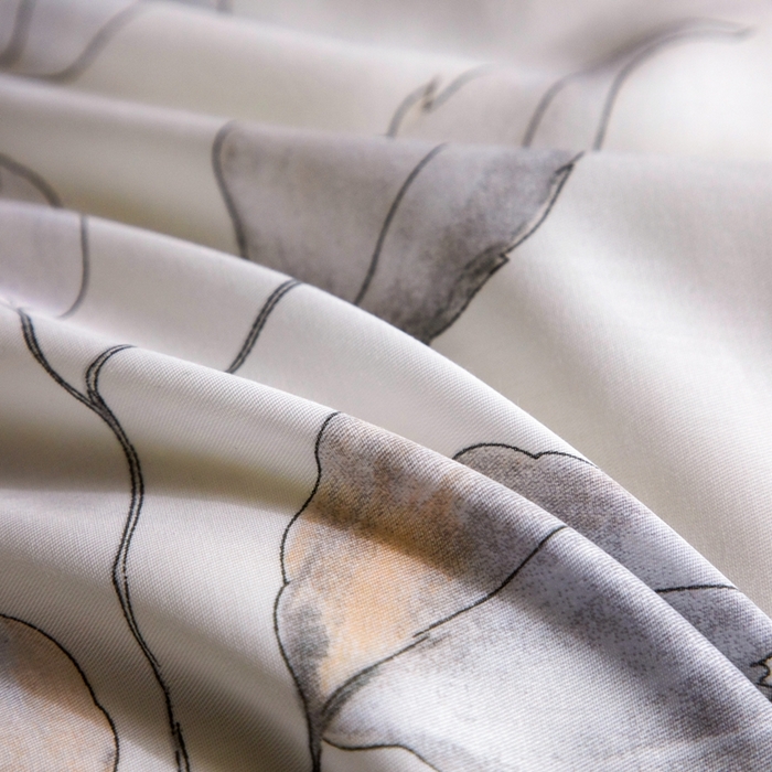 91家纺网 家纺一手货源 找家纺 金喜 2025新款天丝夏被夏凉被薄被子套件数码印花夏被四件套 缤纷舞叶