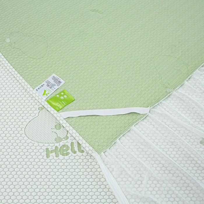 91家纺网 家纺一手货源 找家纺 春寻家纺 2025新款凉豆豆冰丝凉席席子-床裙款 卡皮巴拉-绿