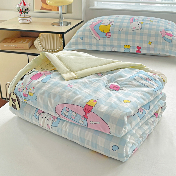 91家纺网 家纺一手货源 找家纺 （总）富艺隆 2025新款水洗棉印花夏被