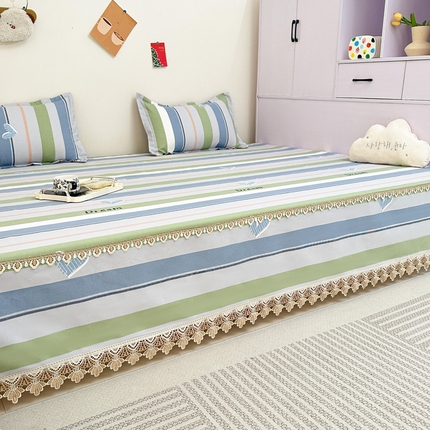 手艺人家纺 2025新款亲肤舒适老粗布单层炕盖榻榻米炕垫 LDK03