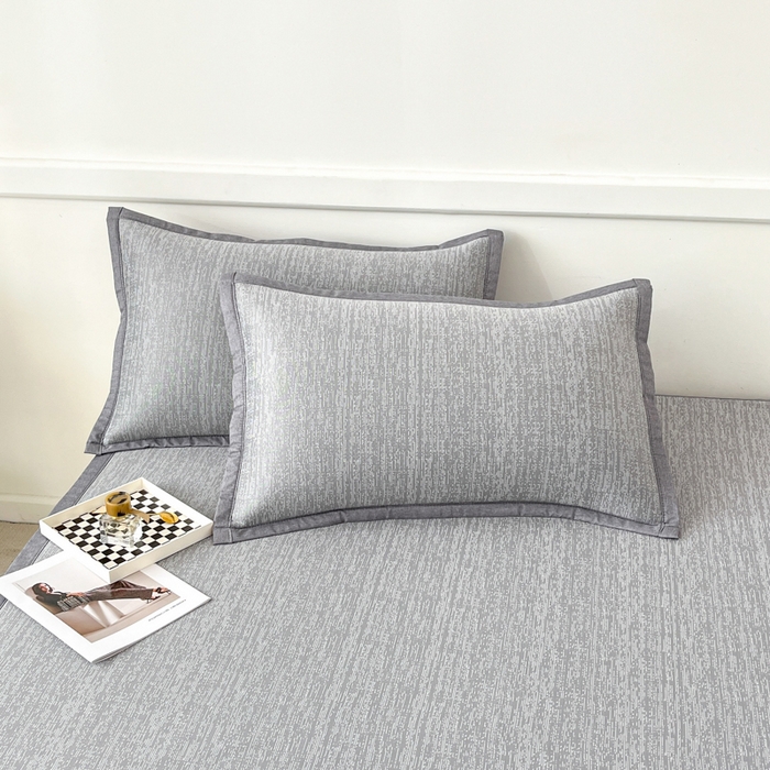 91家纺网 家纺一手货源 找家纺 子曰 2025新款高定版A类PE聚乙烯凉感凉席提花凉席 千鸟格-灰