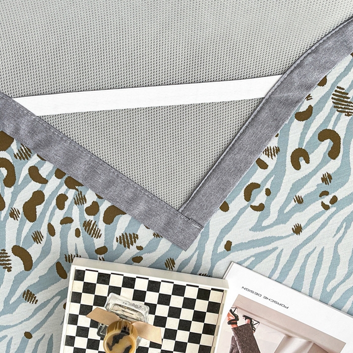 91家纺网 家纺一手货源 找家纺 子曰 2025新款高定版A类PE聚乙烯凉感凉席提花凉席 魅野-蓝