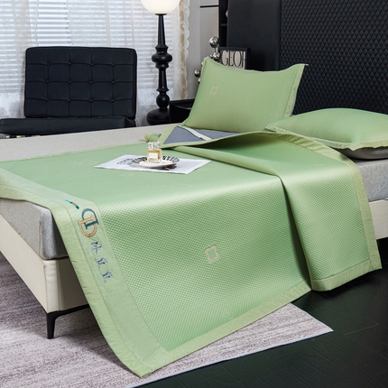 91家纺网 家纺一手货源 找家纺 （总）青雅席业 2025年新款凉感因子母婴级凉感丝豆豆席