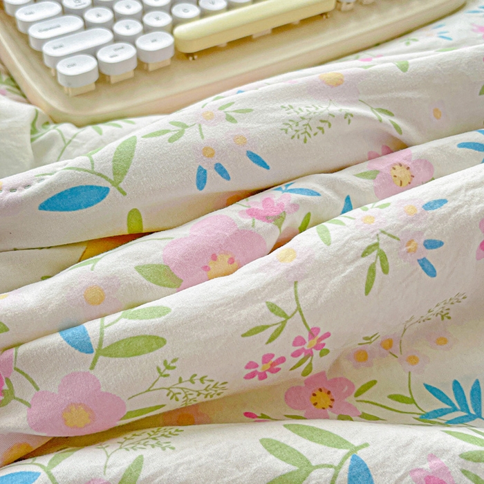 91家纺网 家纺一手货源 找家纺 富艺隆 2025新款水洗棉印花夏被 静谧