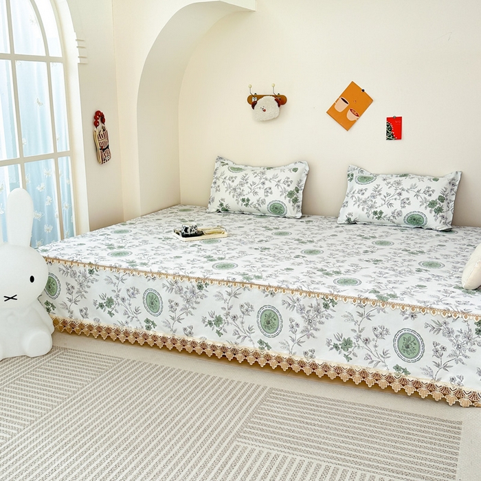 91家纺网 家纺一手货源 找家纺 手艺人家纺 2025新款亲肤舒适老粗布单层炕盖榻榻米炕垫 LDK08