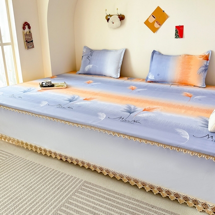 手艺人家纺 2025新款亲肤舒适老粗布单层炕盖榻榻米炕垫 LDK15