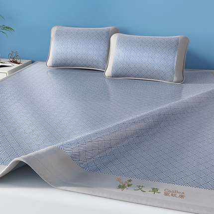 91家纺网 家纺一手货源 找家纺 （总）席之家 2025新款凉感艾草冰藤席凉席席子