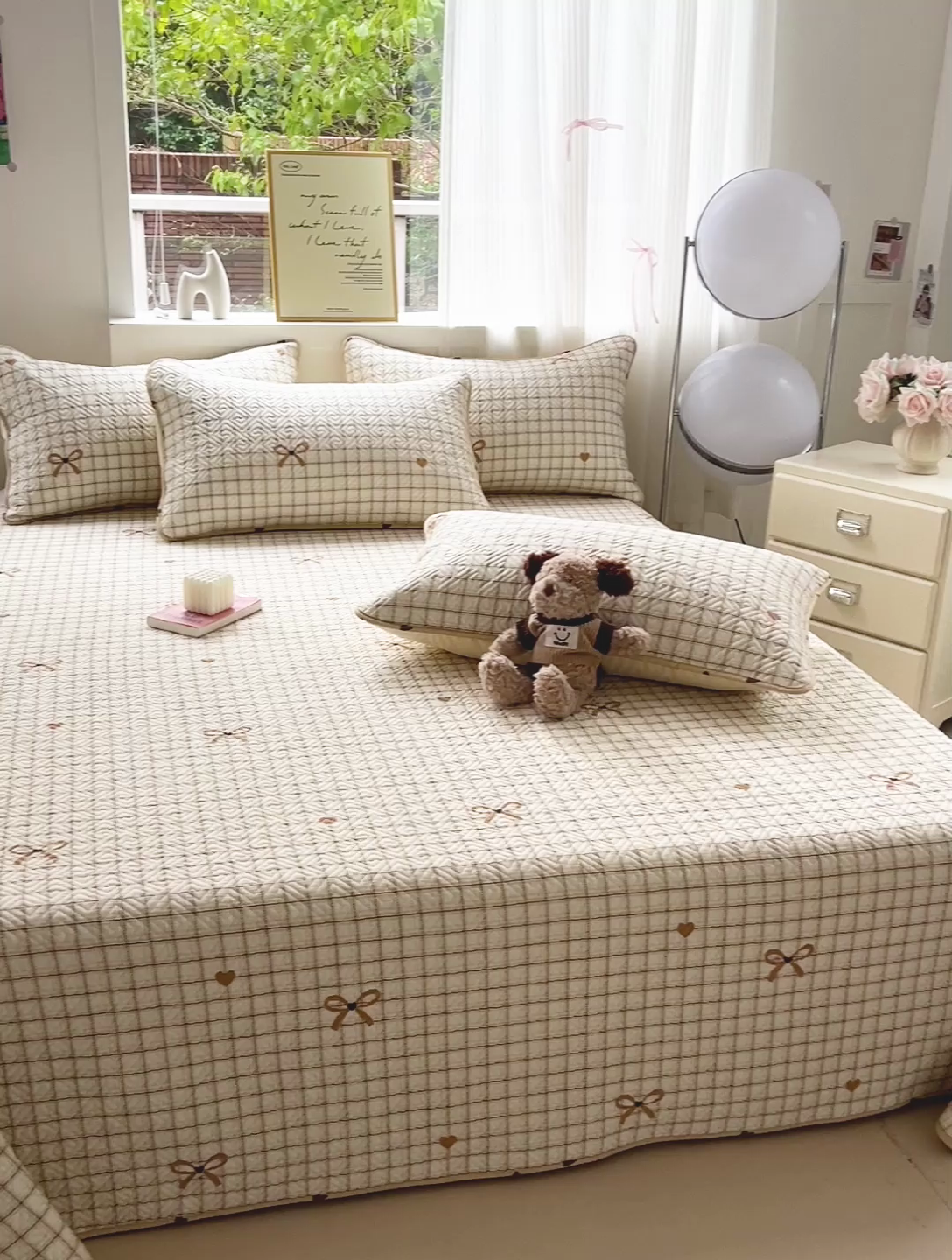 91家纺网 家纺一手货源 找家纺 羽爱家纺 2025新款A类双面全棉印花床盖套件 极简主义