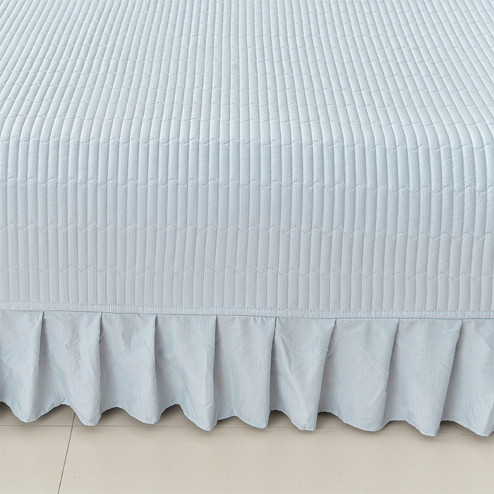 91家纺网 家纺一手货源 找家纺 （总）星窝家纺 2025新款水洗棉花边床裙式多功能床盖三件套