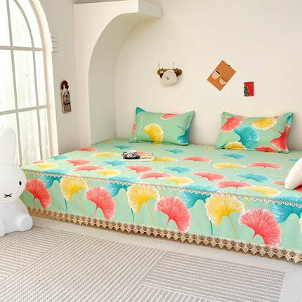 手艺人家纺 2025新款亲肤舒适老粗布单层炕盖榻榻米炕垫 LDK22